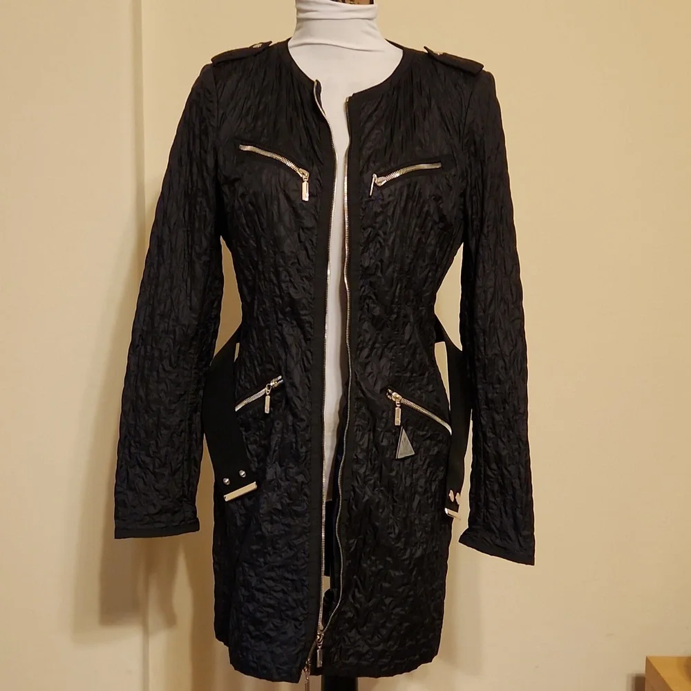 Moncler Women's Lightweight Black Nylon Jacket Size 3 - Picture 7 of 16